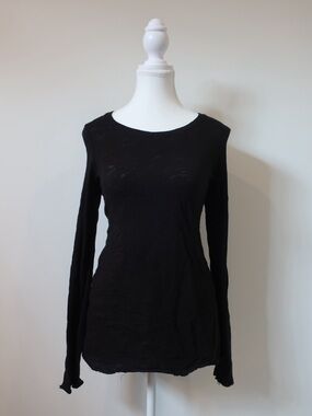 ATM Anthony Thomas Melillo Sheer Frayed Edge Long Sleeve - Medium